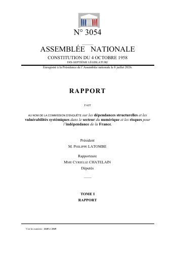 National Assembly inquiry report, 2026