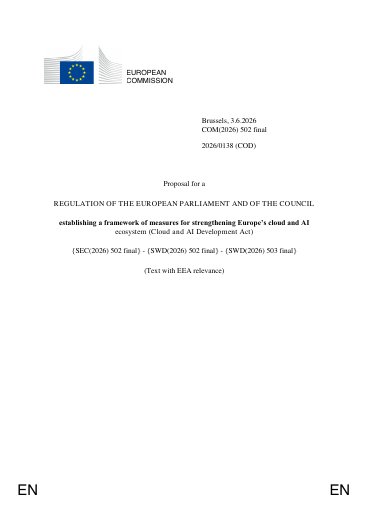 Proposed Cloud and AI Development Act