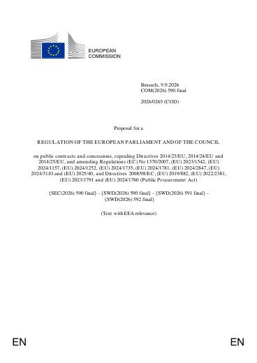 Proposed Public Procurement Act